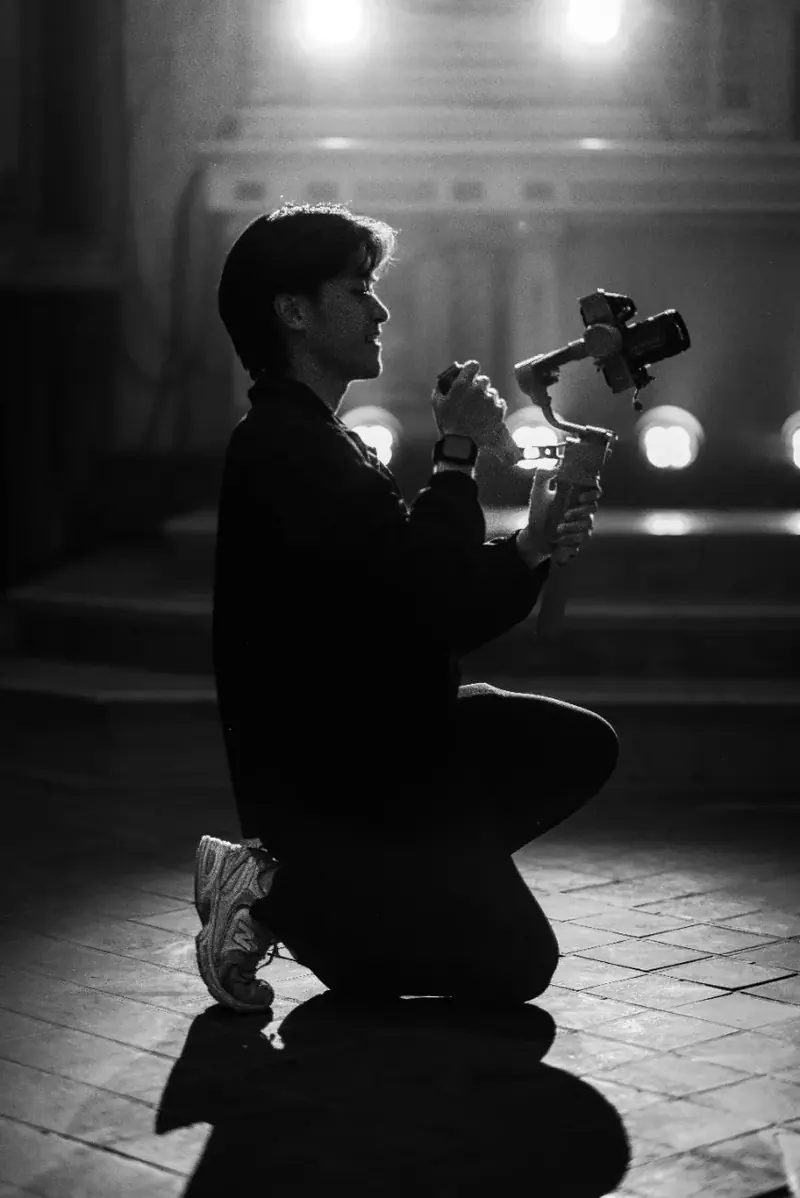 OtterS crew member behind the camera